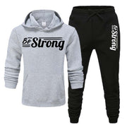 Be Strong Style Printed Winter Hoodie Trouser Tracksuits