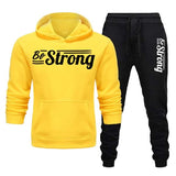 Be Strong Style Printed Winter Hoodie Trouser Tracksuits