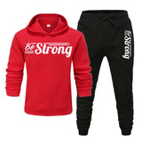 Be Strong Style Printed Winter Hoodie Trouser Tracksuits