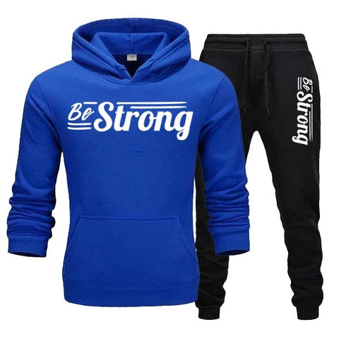 Be Strong Style Printed Winter Hoodie Trouser Tracksuits