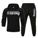 Be Strong Style Printed Winter Hoodie Trouser Tracksuits