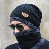 Woolen Winter Beanie Cap With Neck Warmer Muffler