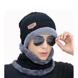 Woolen Winter Beanie Cap With Neck Warmer Muffler