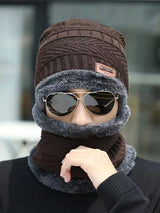 Woolen Winter Beanie Cap With Neck Warmer Muffler