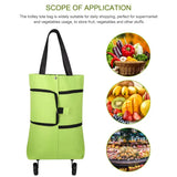 Portable Multi-function Trolley Bag With Wheels Folding Travel Luggage Bag Vegetable Grocery Shopping Trolley Carry Bag