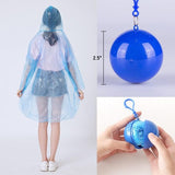 Portable Raincoat Ball Disposable Raincoats Waterproof Transparent Rain Cover Emergency Coat