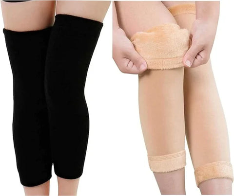 Thermal Knee Warmers Elastic Plush Knee Pads Protector For Winter